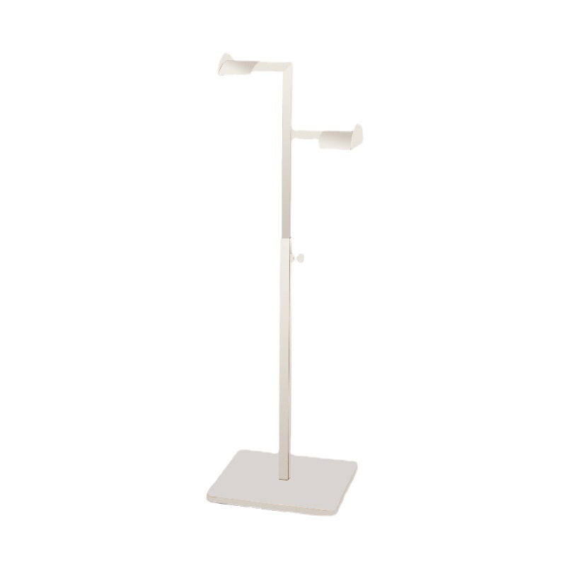 Factory direct supply display display rack bag rack double hook display rack support bag rack adjustable height stainless steel hanging bag rack