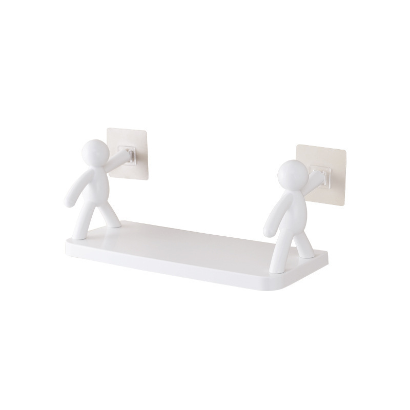 Wall-mounted Small Person Storage Rack Bathroom Punch-free Wall Storage Rack Kitchen Vinegar Bottle