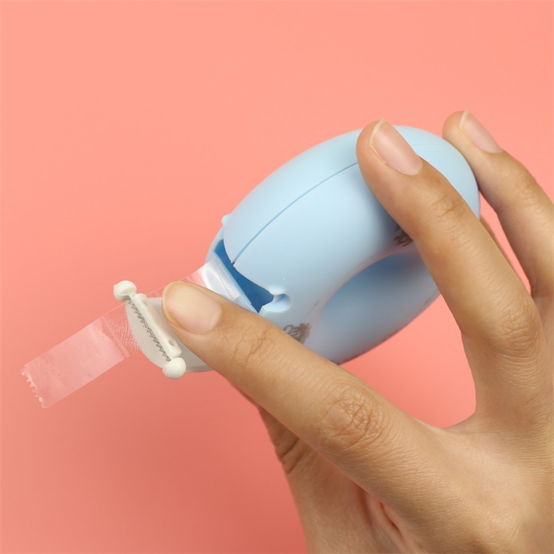 Creative donut tape cutter South Korea stationery tape holder invisible portable seat students learn without hurting their hands