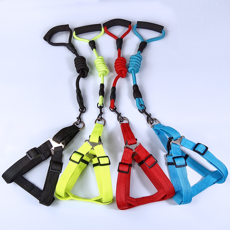 Pet dog leash small and medium sized puppy teddy dog leash dog chain adjustable vest chest strap dog leash
