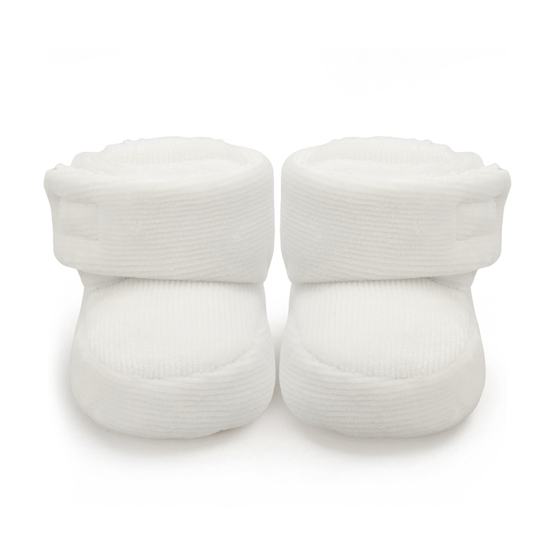 Winter thickened baby toddler shoes soft bottom fleece-lined warm men's and women's newborn pre-school shoes wholesale anti-slip non-slip