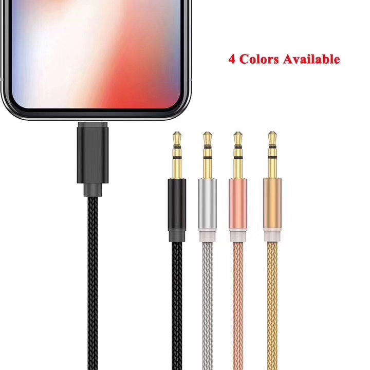 Applicable to lightning to 3.5 male Apple iphone audio cable AUX mobile phone car audio adapter cable