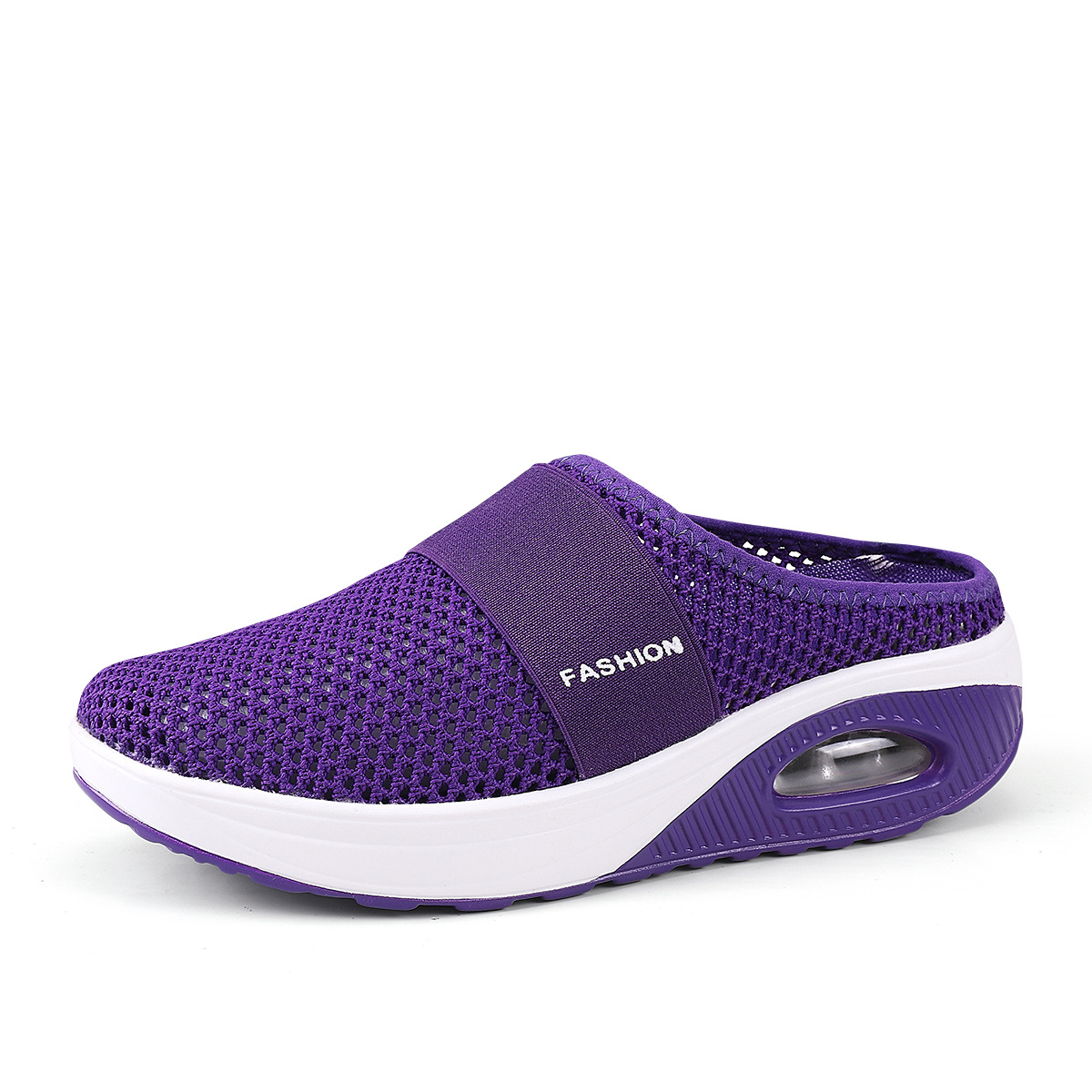 Spot 2021 Cross-border Half-drag White Shoes Women's No Heel Slip-on Large Size Flat Shoes Slippers Casual Canvas Shoes