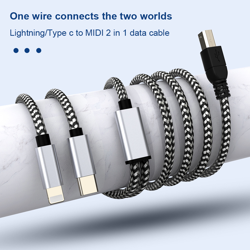 Type C plus usb printing line two-in-one piano line MIDI line