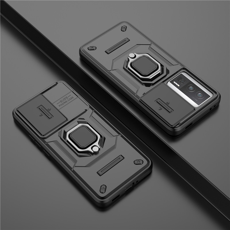 Cross-border Application Redmi note14Pro Magnetic Push Window Phone Case poco x7 Battle Bear Drop-resistant Protective Case