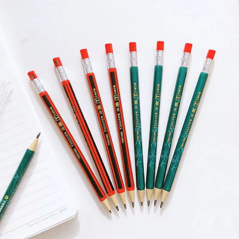 01060 automatic wooden pencil ins e-commerce 2.0 thick head refill with pencil sharpener Primary School students pencil-free