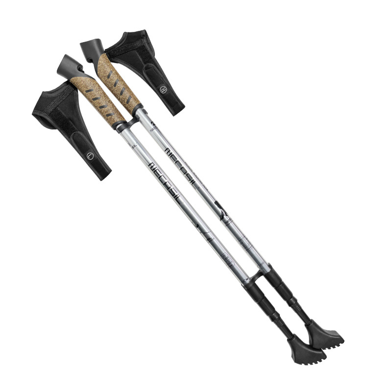 Nucasso cross-country walking pole straight handle climbing pole 6061 aluminum alloy inner locking climbing pole strong locking G301