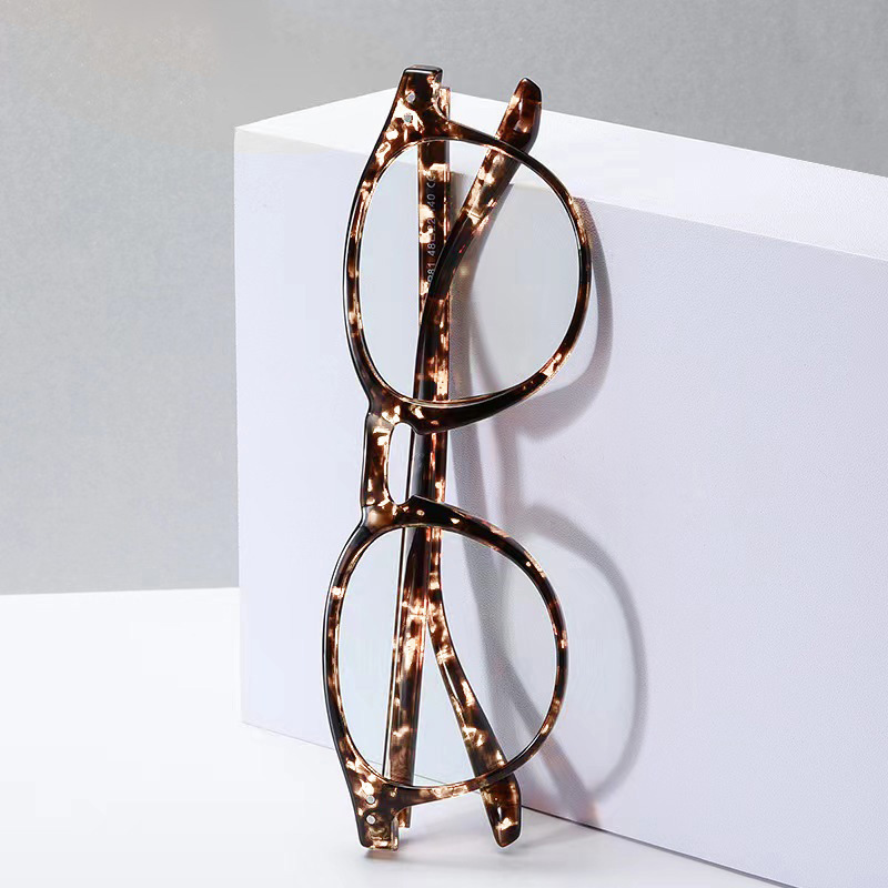 New anti-blue light PC reading glasses men and women round frame HD elderly glasses watch computer reading goggles wholesale