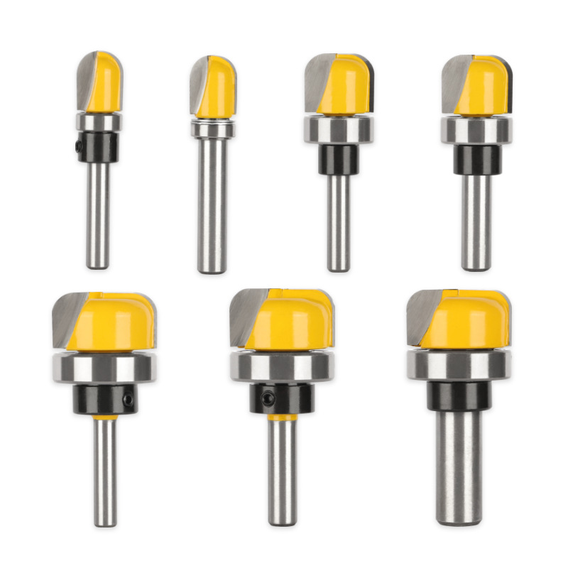 Yusheng bearing deep round bottom cutter woodworking milling cutter copying double arc round bottom line type clear bottom slotting keyhole cutter engraving
