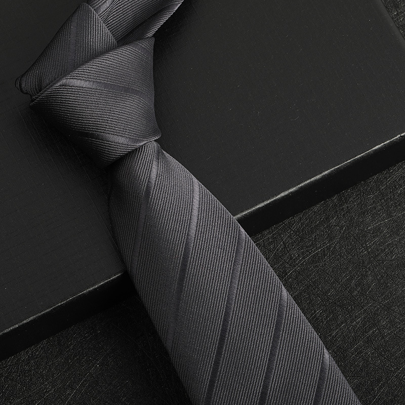 Tie Men's Dress Business Professional Wedding Groom Korean Style Zipper Striped Tie