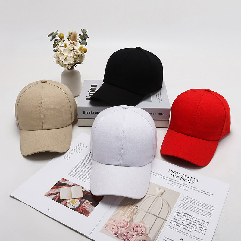 Classic solid color adult baseball cap color men's and women's light plate peaked cap in stock wholesale advertising hat printing