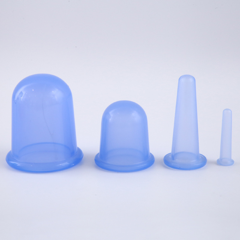 Multi-color Face Beauty Cupping Moisture-absorbing Silicone Cupping Appliance Household Hand-wrung Vacuum Scraping Cans