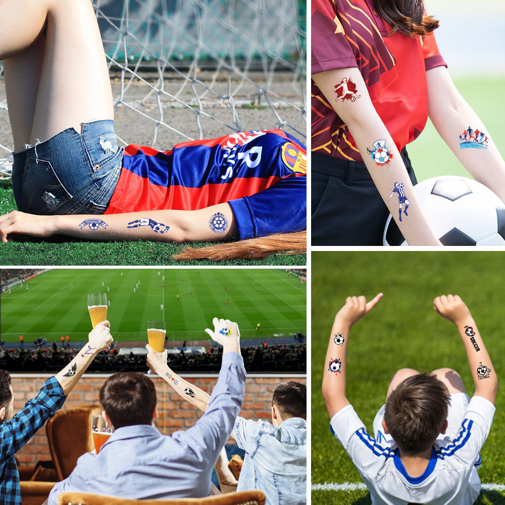 Manufacturer in stock football tattoo stickers World Cup club competition activities Party fans Carnival temporary face stickers