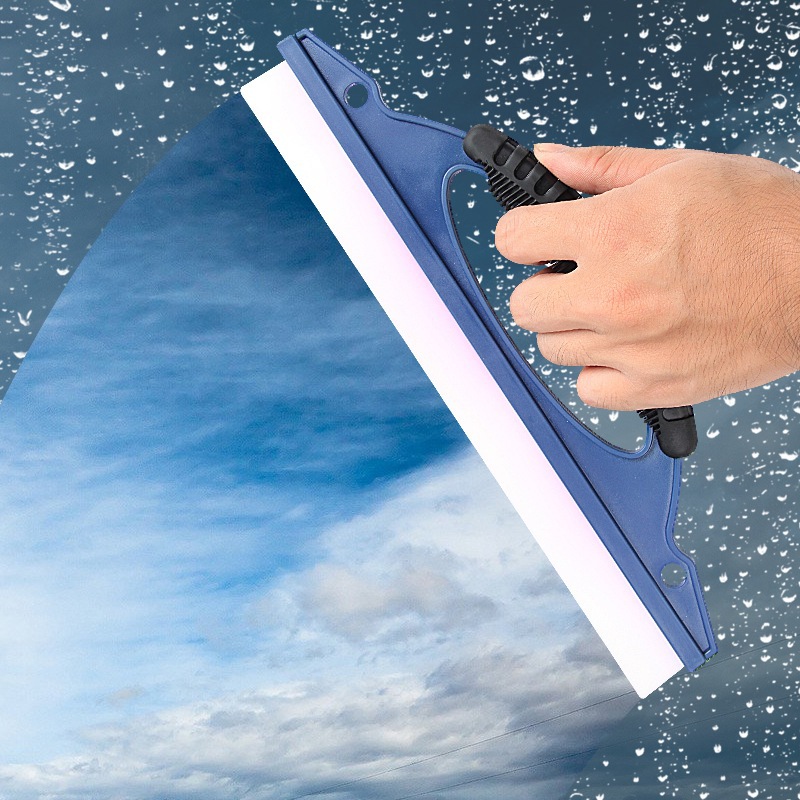 Blue D-shaped car wiper silicone wiper car glass window t-shaped scraper car wash cleaning tool