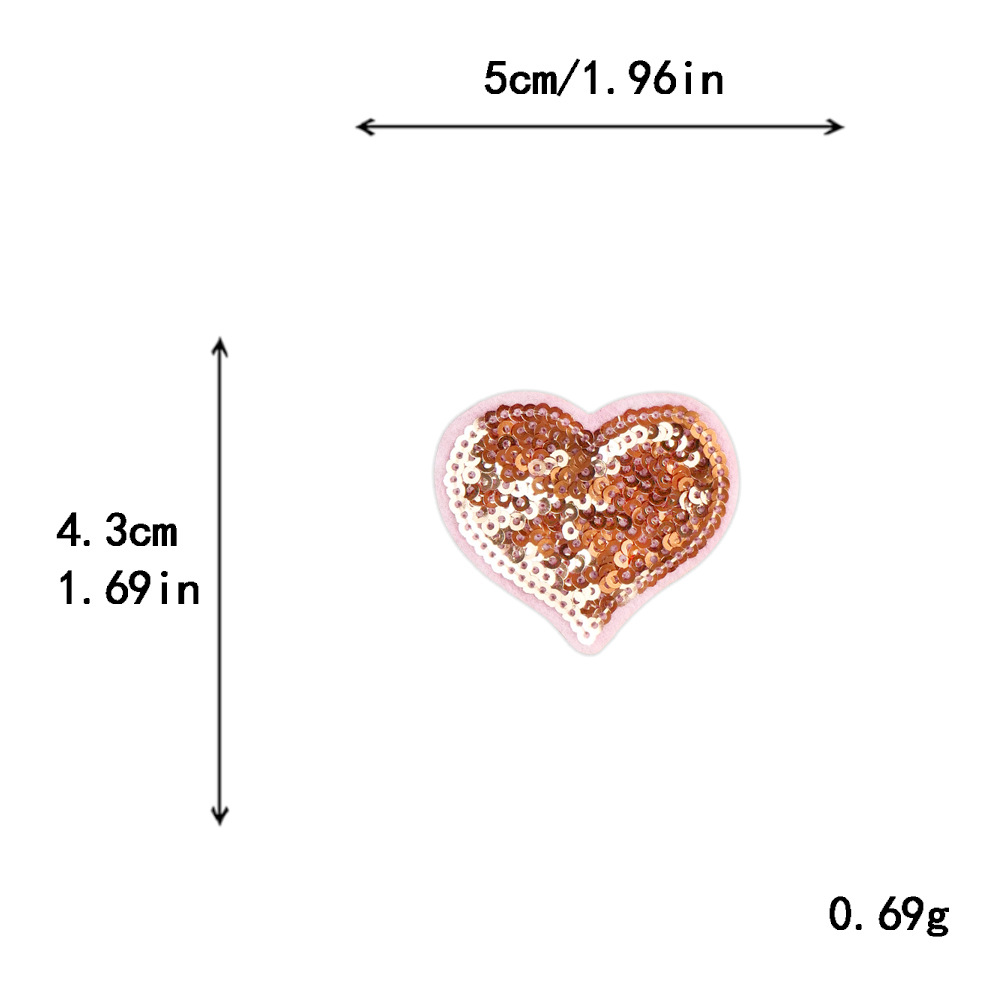 Guanze Embroidery Love Small Five-pointed Star Sequin Embroidery Set Cloth Stickers Patch Patch Bag Shoes and Hats Decorative Patch