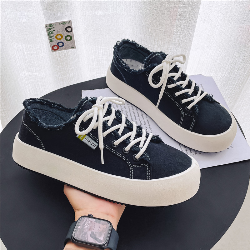 Spring 2024 new men's shoes Korean Harajuku fashion shoes student casual shoes canvas shoes men's board shoes a generation of hair