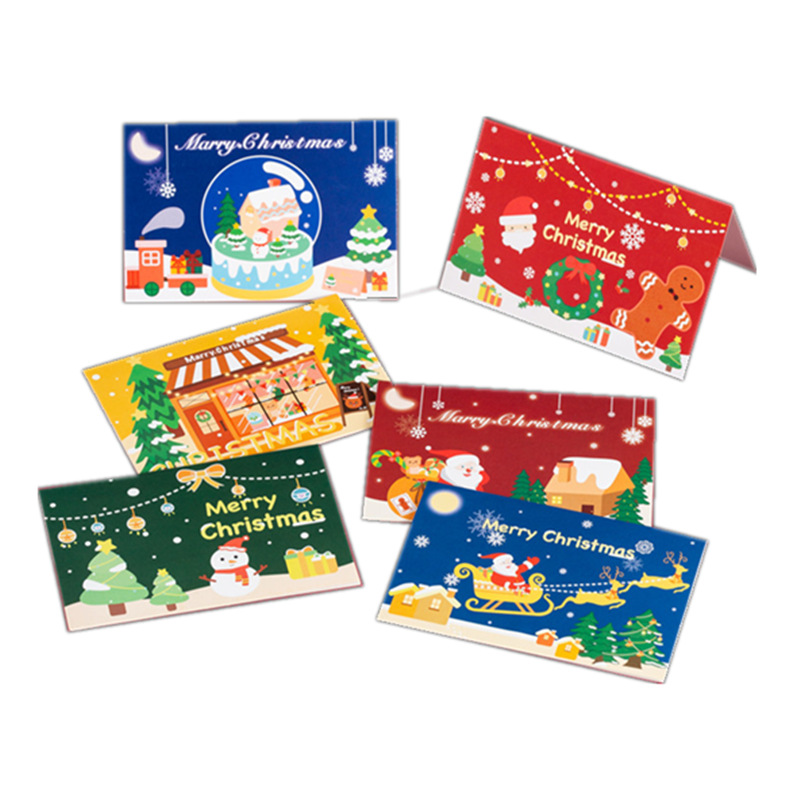 New Christmas greeting card Christmas cute cartoon blessing small card gift message card
