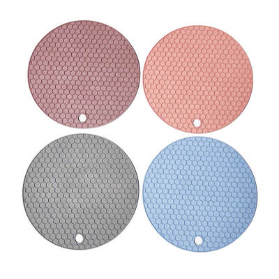 Factory Wholesale Cross-border Hot Selling Silicone Honeycomb Insulation Mat Silicone Place Mat Round Pot Mat Bowl Mat Table Mat