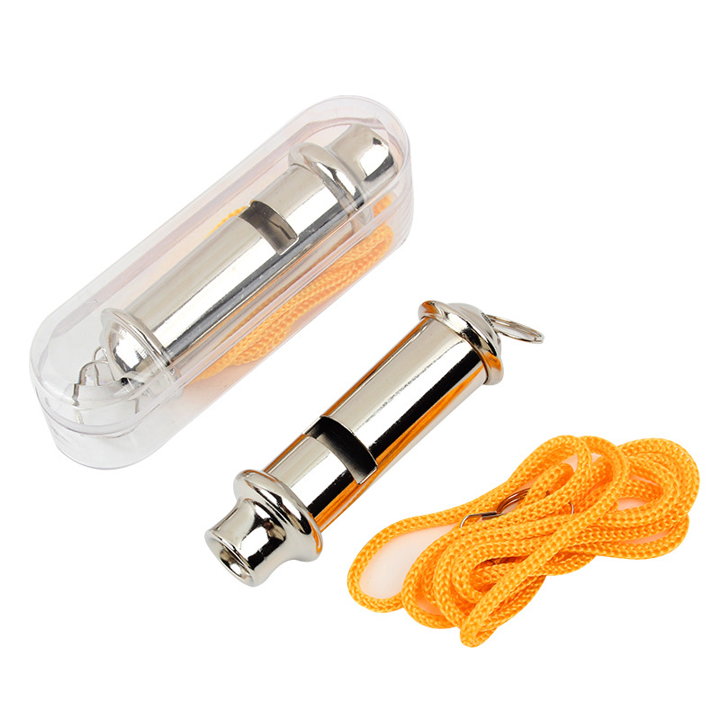 Stainless steel whistle outdoor emergency life-saving emergency police whistle training Sports military high-frequency whistle referee wholesale