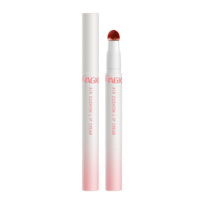 GAGK flocking head Air Cushion Lip Cream furry head matte plain lip glaze Velvet Matte Lip mud White nude lipstick