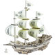 Creative wooden 3D puzzle toy sailing series Ming Dynasty merchant ship commemorative red boat educational puzzle toy stall