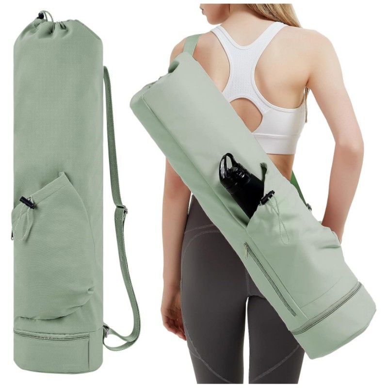 In stock yoga mat bag with water bottle pocket and bottom wet bag sports yoga mat strap multifunctional storage bag