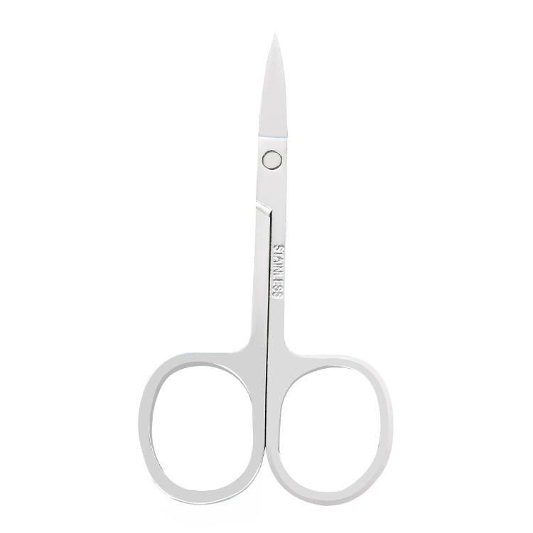 Stainless Steel pointed eyebrow scissors elbow eyebrow trimming scissors round nose hair scissors home beauty beauty makeup eyebrow trimming tool scissors