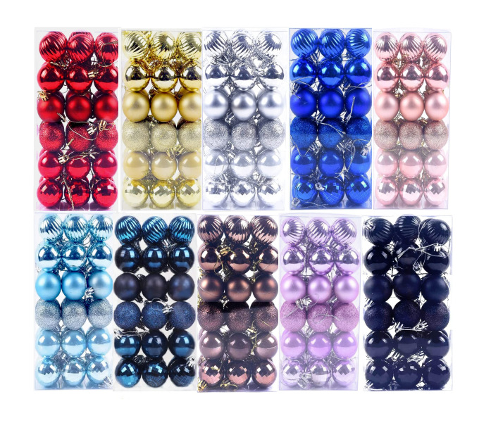 Christmas New shaped ball 36 Christmas tree decoration pendant small pendant square ball watermelon set