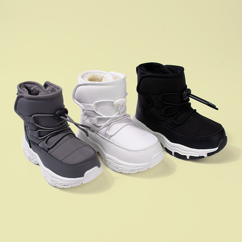 Winter new short tube warm children's snow boots casual fleece-lined boys and girls cold sticky cotton boots cross-border wholesale