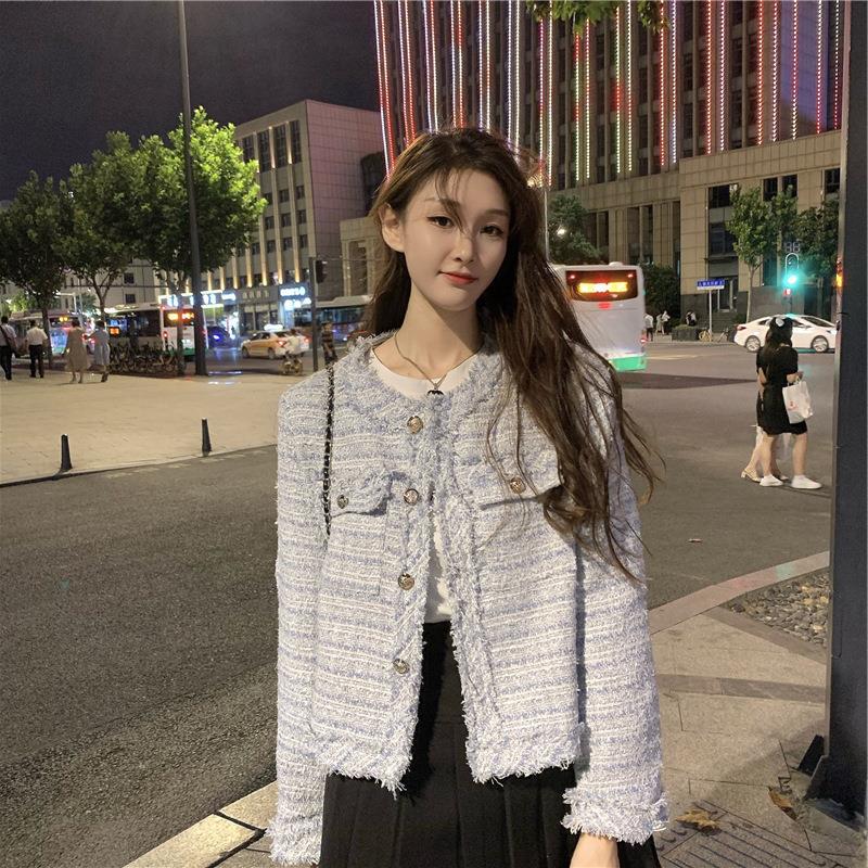 Chanel Style Tweed Coat Autumn and Winter 2025 New Elegant Tassel Chic Short Street Long Sleeve Top Women's Clothing