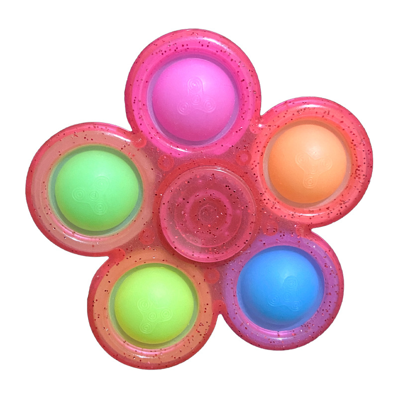 Zuyou fingertip gyro five-leaf luminous pressure bubble pinch music finger gyro children's stall toys wholesale