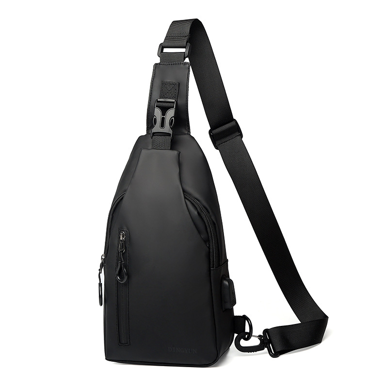 Men's New Outdoor Large Capacity Men's Chest Bag Fashion Simple Casual Trendy Shoulder Crossbody Bag 