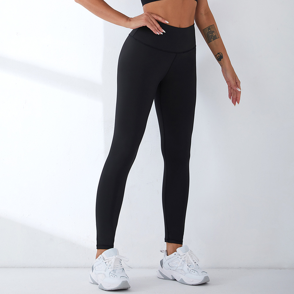 2022 European and American New Yoga Pants Women's Cross-border Slimming High Waist Fitness Pants Running Sports Pants Tight High Elastic Leggings
