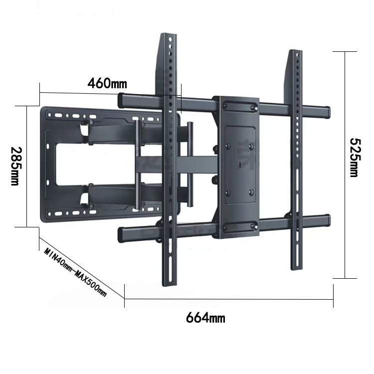 Universal Ultra-thin TV Telescopic Rack Hanger Rotating Telescopic Arm 32-120 Inch Elevation Adjustable Bracket Free Shipping