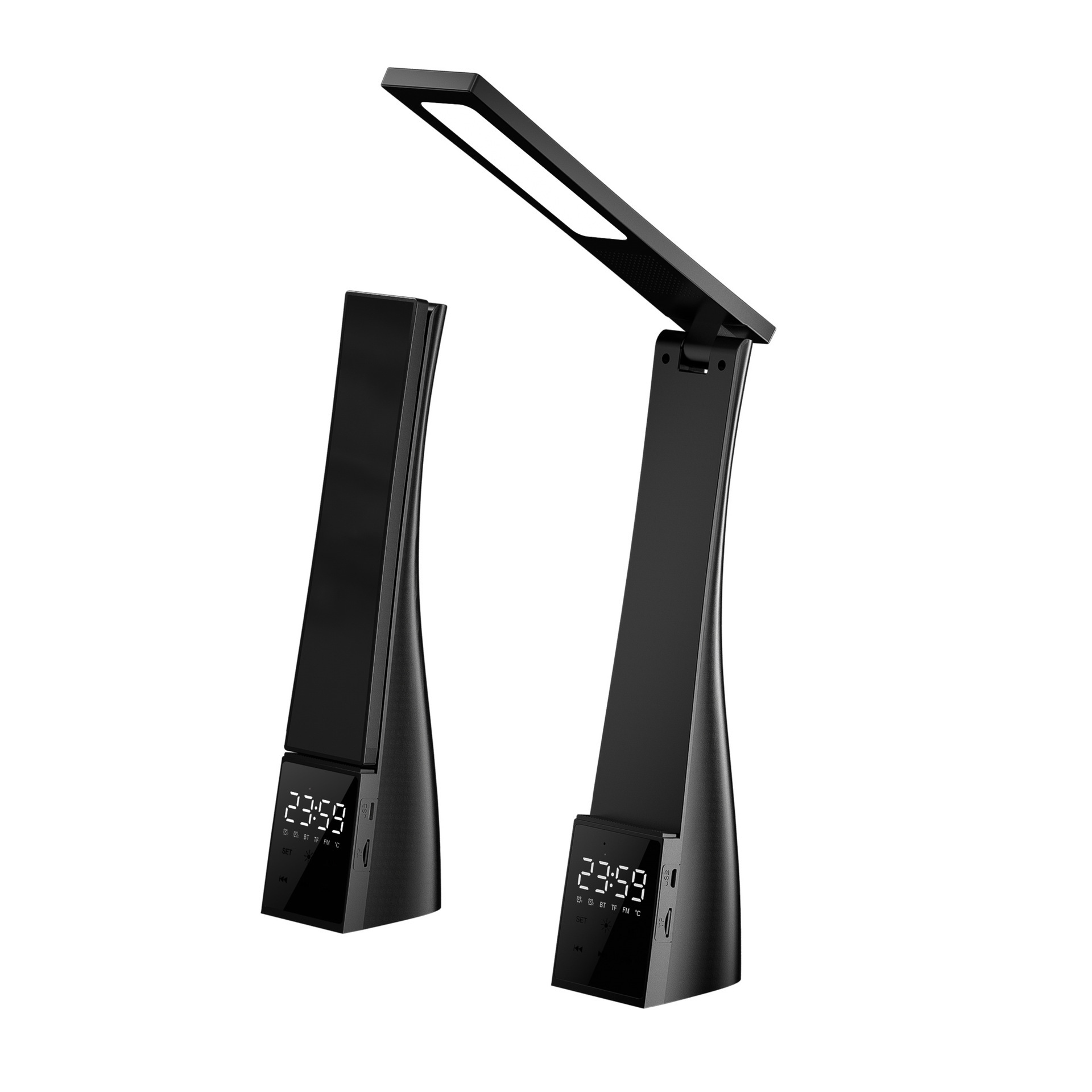 T1 multifunctional table lamp black