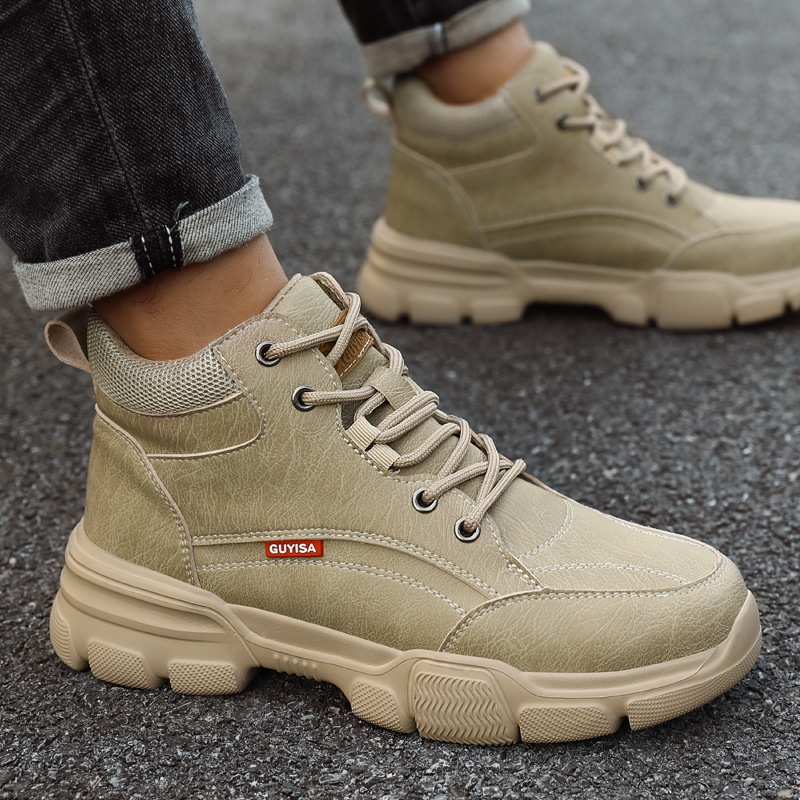 Summer Labor Protection Shoes Men's Wholesale Lightweight and Comfortable Steel Toe Waterproof Anti-Smash Anti-Puncture Safety Breathable Work Shoes