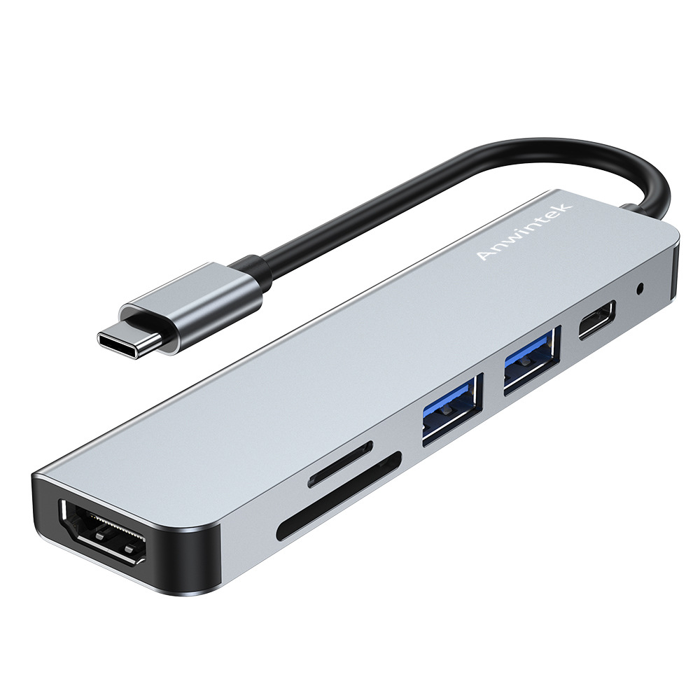 Anwintek docking station Type C Multi-interface USB3.0 HUB card reader anyingke 6-in-1 expansion dock