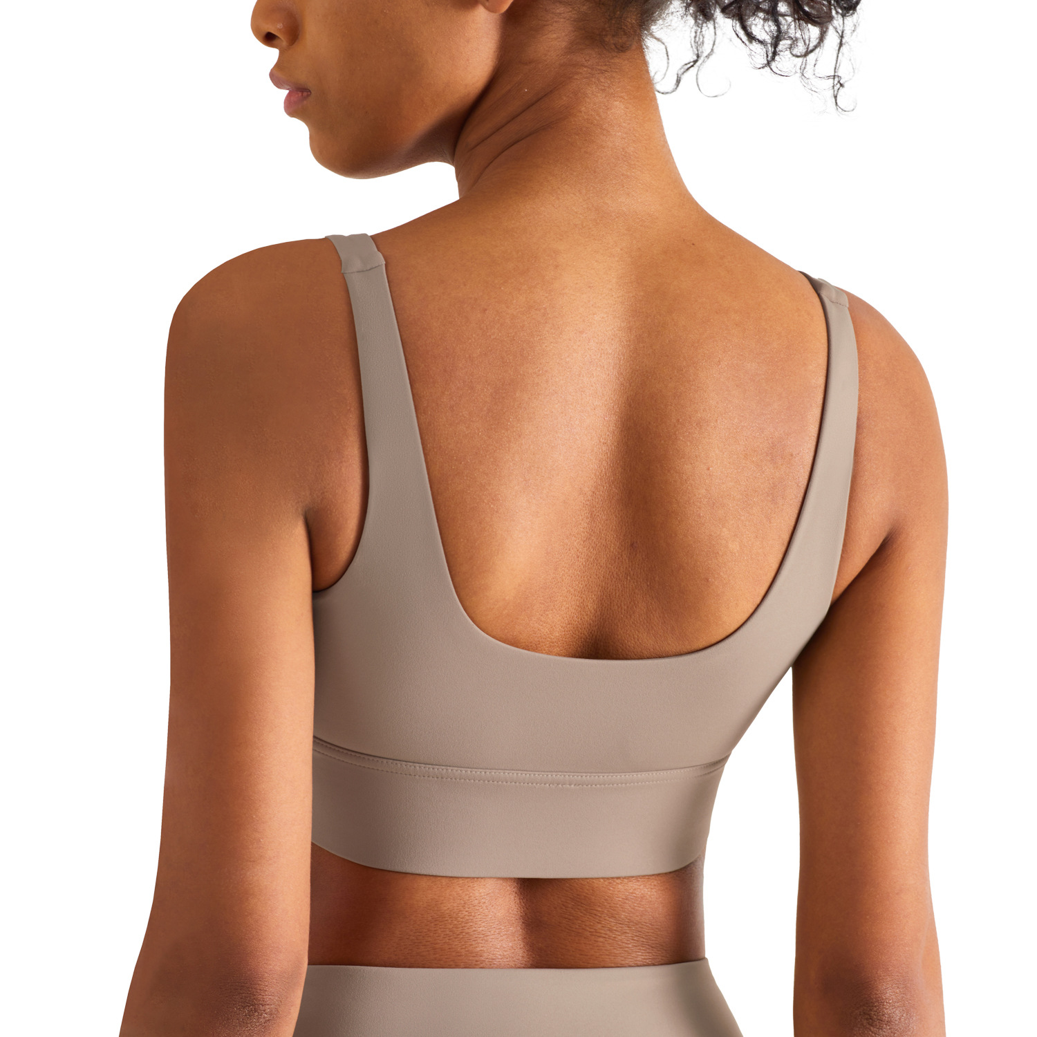 Cross-border autumn and winter new shock-absorbing sports underwear women push up deep V fitness back nude feeling with chest pad yoga bra