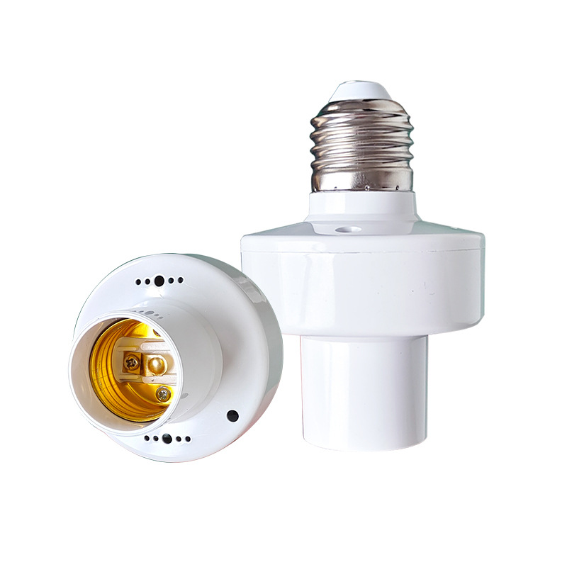 Radar induction lamp holder staircase corridor garage intelligent delay human body induction lamp holder E27 screw wiring-free