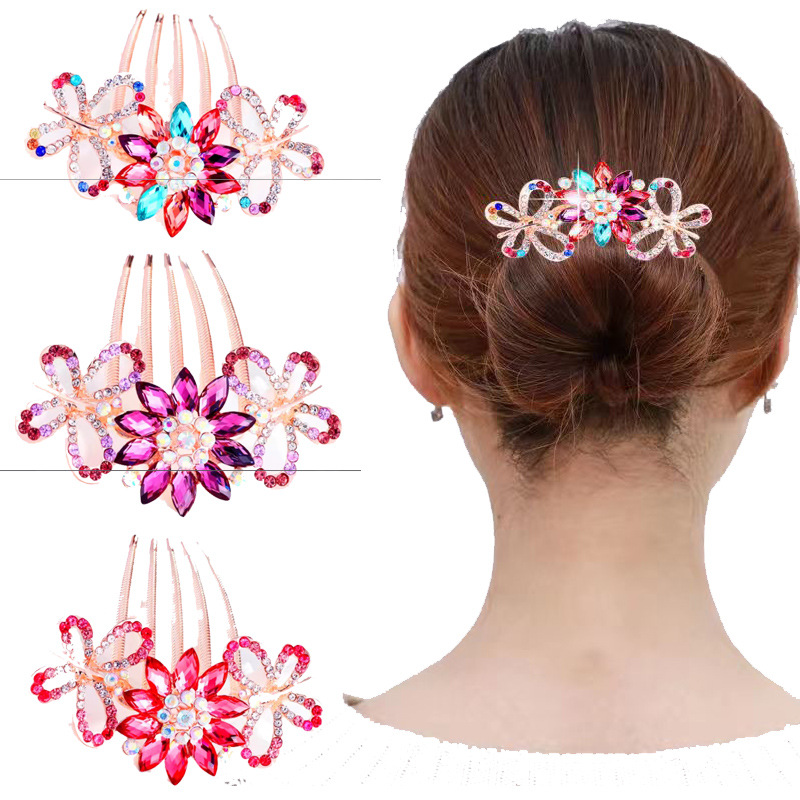 Hair Comber National style comb female hairpin antique hair clip alloy hair pin five-tooth hair clip wholesale