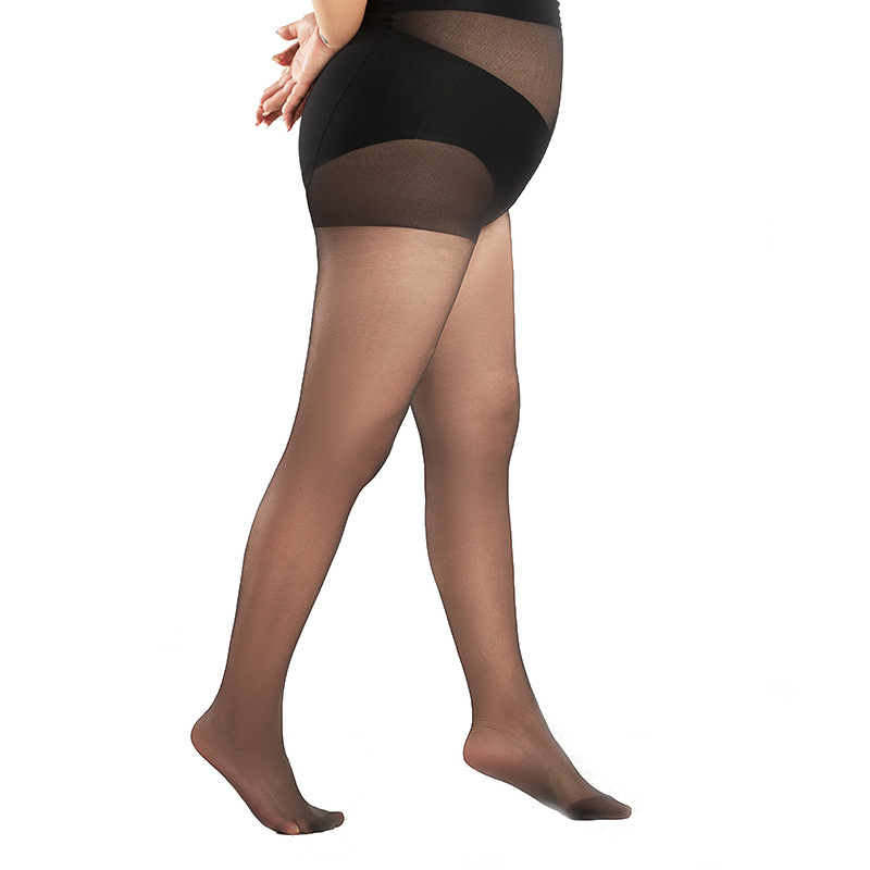 Plus size silk stockings for women chubby girl Summer ultra-thin anti-snagging silk pantyhose extra large black light leg artifact no crotch