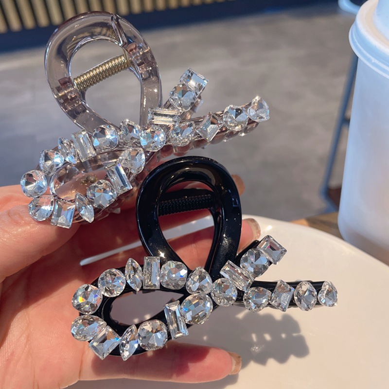 Fermaglio per capelli con impugnatura media a mezza cravatta con strass di alta qualità, testa posteriore incrociata, fermaglio per capelli con piastra di alta qualità, forcina per capelli_voghion.com