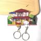 Adhesive key chain-house