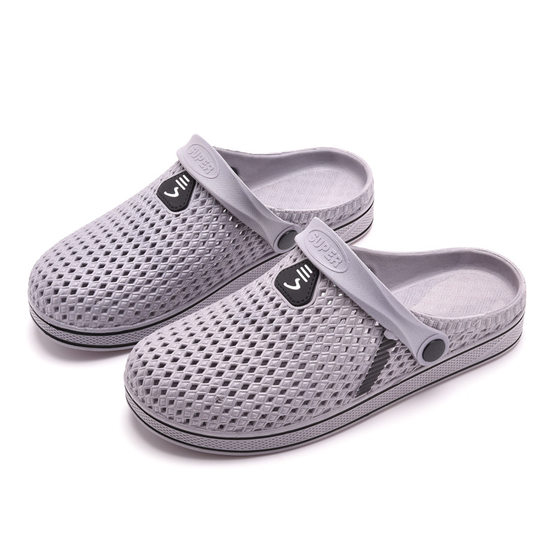 Hole Shoes Men's Sandals Non-slip Baotou Fashionable Outdoor Wear Summer Men's Thick-soled Home Korean Style Two-wear Sandals