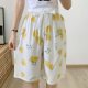 Women's cotton silk pajama pants summer thin plus size loose artificial cotton thick beach pants can be worn outside home pants floral middle pants