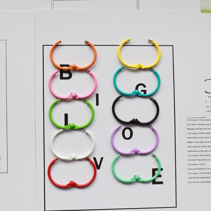 Color paint diy key connection buckle staple gift pendant metal ring ring movable key opening ring