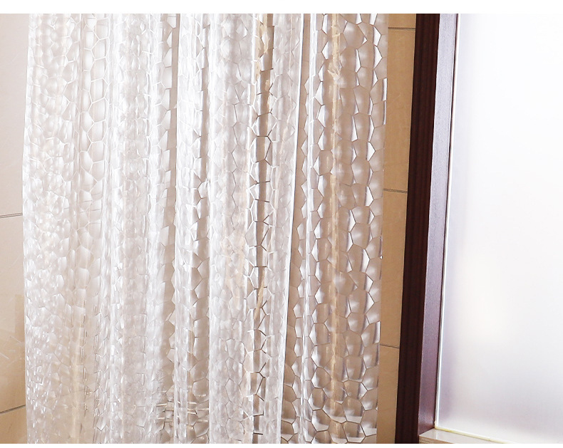 Spot water cube peva waterproof mildew-proof shower curtain toilet bathroom bath partition Amazon cross-border supply