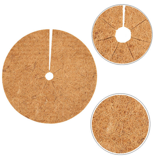 Coconut palm plant water retention anti-long grass coconut palm silk flat mat flowerpot bottom hole leak-proof soil mat factory direct supply