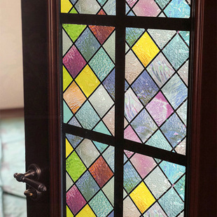 Colored cellophane European-style electrostatic glass transparent opaque bathroom bathroom frosted sticker