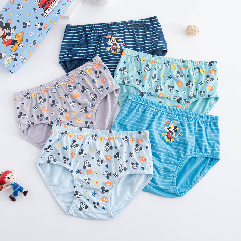 South Korea hot sale cartoon printed cotton children's underwear children's cotton high-end boxed girls' briefs shorts
